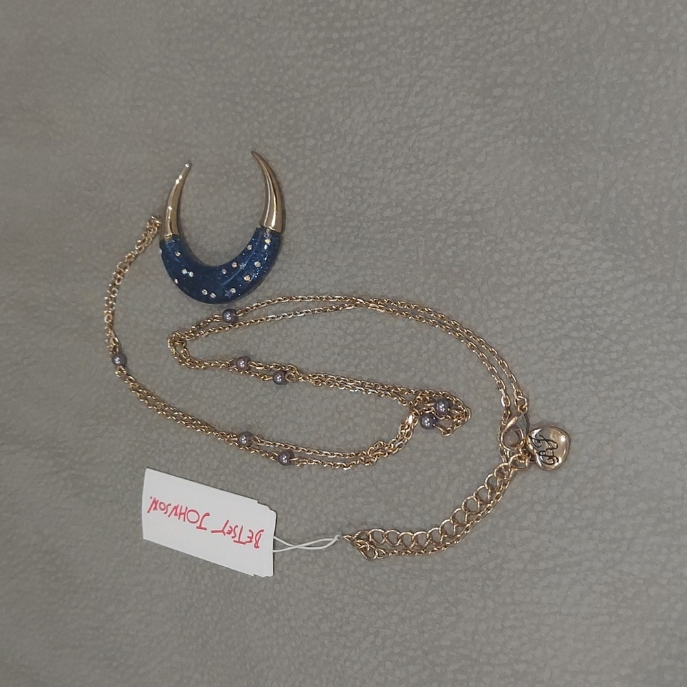 Betsey Johnson CESETIAL MOON NECKLACE - Picture 3 of 5